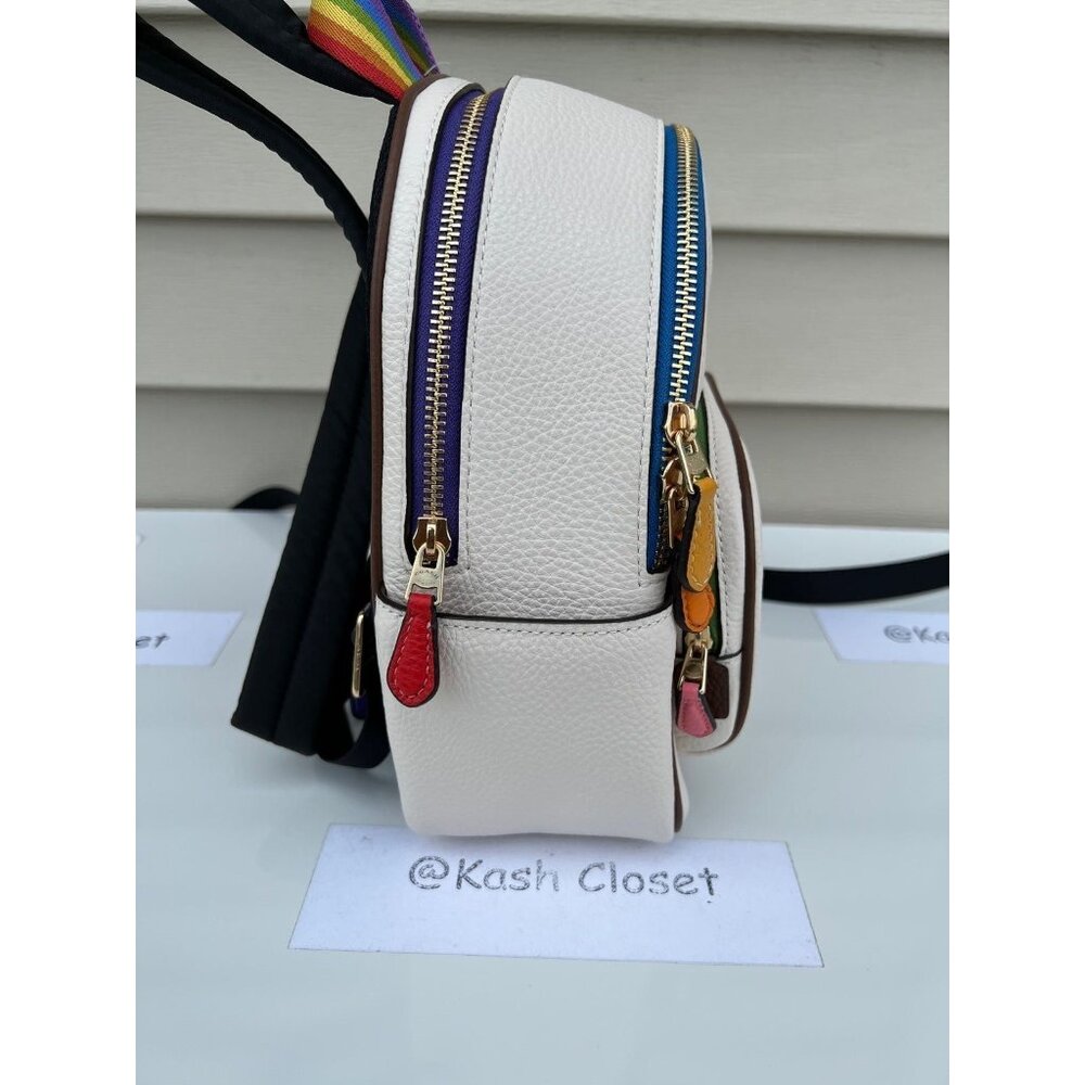 Coach Backpack Mini Court With Rainbow Coach - Picture 7 of 10